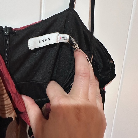 Lush Pink Slip Mini Dress Spaghetti Strap Cocktail Medium - Picture 3 of 3